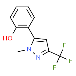 ChemSpider 2D Image | 2-[1-Methyl-3-(trifluoromethyl)-1H-pyrazol-5-yl]phenol | C11H9F3N2O