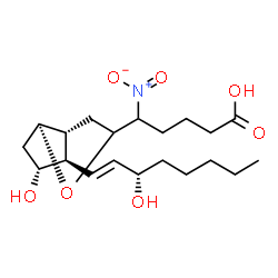 ChemSpider 2D Image | (9alpha,11alpha,13E,15S)-11,15-Dihydroxy-5-nitro-6,9-epoxyprost-13-en-1-oic acid | C20H33NO7
