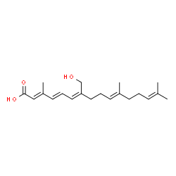 ChemSpider 2D Image | 7-hydroxymethyl-3,11,15-trimethyl-2,4,6,10,14-hexadecapentaenoic acid | C20H30O3