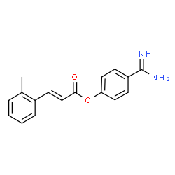 ChemSpider 2D Image | 4-Carbamimidoylphenyl (2E)-3-(2-methylphenyl)acrylate | C17H16N2O2