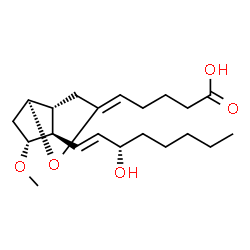 ChemSpider 2D Image | (5Z,9alpha,11alpha,13E,15S)-15-Hydroxy-11-methoxy-6,9-epoxyprosta-5,13-dien-1-oic acid | C21H34O5