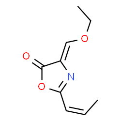 ChemSpider 2D Image | 5(4H)-Oxazolone, 4-(ethoxymethylene)-2-(1-propenyl)- | C9H11NO3