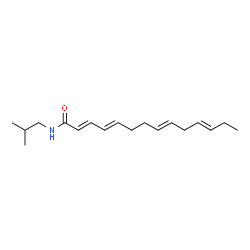 ChemSpider 2D Image | (2E,4E,8E,11E)-N-Isobutyl-2,4,8,11-tetradecatetraenamide | C18H29NO
