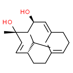 ChemSpider 2D Image | (1R,3R,4E,8E,12S)-12-Isopropyl-1,5,9-trimethyl-4,8,13-cyclotetradecatriene-1,3-diol | C20H34O2