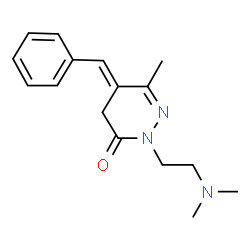 ChemSpider 2D Image | 2-(2-dimethylaminoethyl)-5-benzylidene-6-methyl-3-pyridazinone | C16H21N3O