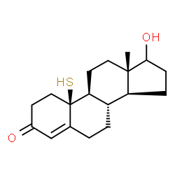 ChemSpider 2D Image | 17-Hydroxy-10-sulfanylestr-4-en-3-one | C18H26O2S