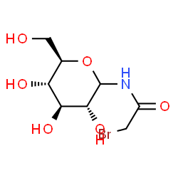 ChemSpider 2D Image | N-(Bromoacetyl)-D-glucopyranosylamine | C8H14BrNO6