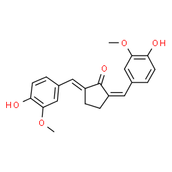 ChemSpider 2D Image | (2Z,5E)-2,5-Bis(4-hydroxy-3-methoxybenzylidene)cyclopentanone | C21H20O5