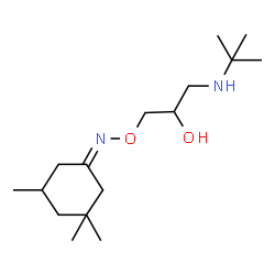 ChemSpider 2D Image | 1-(tert-butylamino)-3-({[(1Z)-3,3,5-trimethylcyclohexylidene]amino}oxy)propan-2-ol | C16H32N2O2