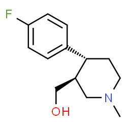 ChemSpider 2D Image | trans-(-)-4-FLUOROPHENYL)-1; -METHYL-3-PIPERIDINE METHANOL | C13H18FNO