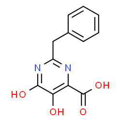 ChemSpider 2D Image | 2-Benzyl-5,6-dihydroxypyrimidine-4-carboxylic acid | C12H10N2O4