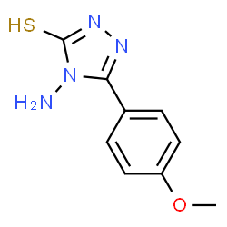 ChemSpider 2D Image | 4-Amino-5-(4-methoxyphenyl)-2,4-dihydro-3H-1,2,4-triazole-3-thione | C9H10N4OS