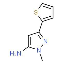 ChemSpider 2D Image | 1-Methyl-3-(2-thienyl)-1H-pyrazol-5-amine | C8H9N3S