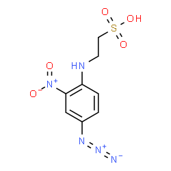 ChemSpider 2D Image | 2-[(4-Azido-2-nitrophenyl)amino]ethanesulfonic acid | C8H10N5O5S
