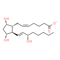 ChemSpider 2D Image | 9,11,15-Trihydroxy-(5Z,9a,11a,13E,15S)-prosta-5,13-dien-1-oate | C20H33O5
