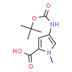 ChemSpider 2D Image | 4-(Boc-amino)-1-methylpyrrole-2-carboxylic acid | C11H16N2O4