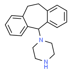 ChemSpider 2D Image | 1-(10,11-Dihydro-5H-dibenzo[a,d][7]annulen-5-yl)piperazine | C19H22N2