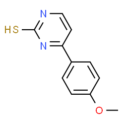 ChemSpider 2D Image | 4-(4-methoxyphenyl)pyrimidine-2-thiol | C11H10N2OS