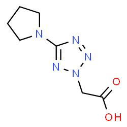 ChemSpider 2D Image | (5-pyrrolidin-1-yl-2H-tetrazol-2-yl)acetic acid | C7H11N5O2
