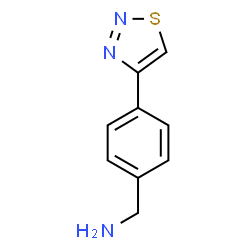 ChemSpider 2D Image | 1-[4-(1,2,3-Thiadiazol-4-yl)phenyl]methanamine | C9H9N3S