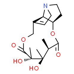 ChemSpider 2D Image | (3R,4S,5R,13aR,13bR)-4,5-Dihydroxy-3,4,5-trimethyl-4,5,8,10,12,13,13a,13b-octahydro-2H-[1,6]dioxacycloundecino[2,3,4-gh]pyrrolizine-2,6(3H)-dione | C16H23NO6