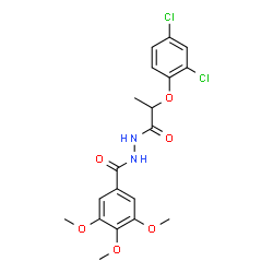 ChemSpider 2D Image | N'-[2-(2,4-Dichlorophenoxy)propanoyl]-3,4,5-trimethoxybenzohydrazide | C19H20Cl2N2O6