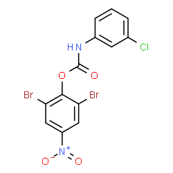 ChemSpider 2D Image | 2,6-Dibromo-4-nitrophenyl (3-chlorophenyl)carbamate | C13H7Br2ClN2O4