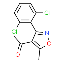 ChemSpider 2D Image | 1-[3-(2,6-Dichlorophenyl)-5-methyl-1,2-oxazol-4-yl]ethanone | C12H9Cl2NO2