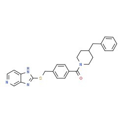 ChemSpider 2D Image | 2-({4-[(4-benzylpiperidin-1-yl)carbonyl]benzyl}sulfanyl)-3H-imidazo[4,5-c]pyridine | C26H26N4OS