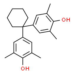 ChemSpider 2D Image | 4,4'-cyclohexane-1,1-diylbis(2,6-dimethylphenol) | C22H28O2