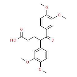 ChemSpider 2D Image | 4,5-Bis(3,4-dimethoxyphenyl)-5-oxopentanoic acid | C21H24O7