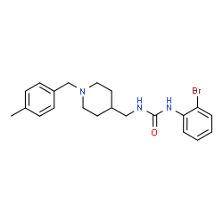 ChemSpider 2D Image | 1-(2-Bromophenyl)-3-{[1-(4-methylbenzyl)-4-piperidinyl]methyl}urea | C21H26BrN3O