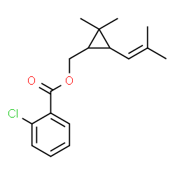 ChemSpider 2D Image | (2,2-dimethyl-3-(2-methyl-1-propenyl)cyclopropyl)methyl 2-chlorobenzoate | C17H21ClO2