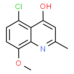 ChemSpider 2D Image | 5-Chloro-8-methoxy-2-methyl-4-quinolinol | C11H10ClNO2