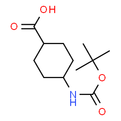 ChemSpider 2D Image | 4-tert-Butoxycarbonylamino-cyclohexanecarboxylic acid | C12H21NO4
