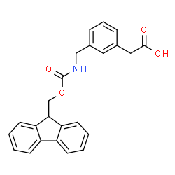 ChemSpider 2D Image | Fmoc-3-aminomethyl-phenylacetic acid | C24H21NO4