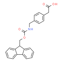 ChemSpider 2D Image | [4-({[(9H-Fluoren-9-ylmethoxy)carbonyl]amino}methyl)phenyl]acetic acid | C24H21NO4