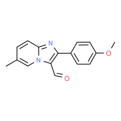 ChemSpider 2D Image | 2-(4-Methoxyphenyl)-6-methylimidazo[1,2-a]pyridine-3-carbaldehyde | C16H14N2O2