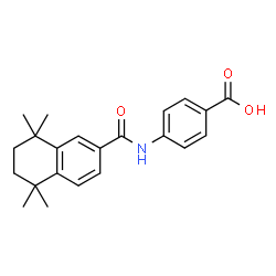 ChemSpider 2D Image | 4-(5,5,8,8-TETRAMETHYL-6,7-DIHYDRONAPHTHALENE-2-AMIDO)BENZOIC ACID | C22H25NO3