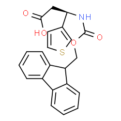 ChemSpider 2D Image | (3R)-3-{[(9H-Fluoren-9-ylmethoxy)carbonyl]amino}-3-(3-thienyl)propanoic acid | C22H19NO4S