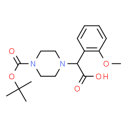 ChemSpider 2D Image | (4-(TERT-BUTOXYCARBONYL)-1-PIPERAZINYL)(2-METHOXYPHENYL)ACETIC ACID | C18H26N2O5
