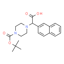 ChemSpider 2D Image | 2-(4-Boc-piperazinyl)-2-(2-naphthalenyl)acetic acid | C21H26N2O4