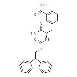 ChemSpider 2D Image | 3-Carbamoyl-N-[(9H-fluoren-9-ylmethoxy)carbonyl]-L-phenylalanine | C25H22N2O5