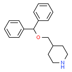 ChemSpider 2D Image | 4-((Benzhydryloxy)methyl)piperidine | C19H23NO