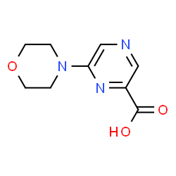 ChemSpider 2D Image | 6-morpholinopyrazine-2-carboxylic acid | C9H11N3O3