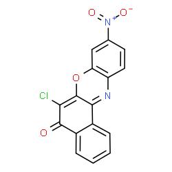 ChemSpider 2D Image | 6-Chloro-9-nitro-5H-benzo[a]phenoxazin-5-one | C16H7ClN2O4