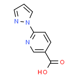 ChemSpider 2D Image | 6-(1H-Pyrazol-1-yl)nicotinic acid | C9H7N3O2