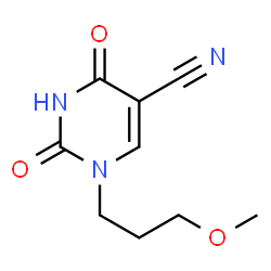 ChemSpider 2D Image | 1-(3-Methoxypropyl)-2,4-dioxo-1,2,3,4-tetrahydro-5-pyrimidinecarbonitrile | C9H11N3O3