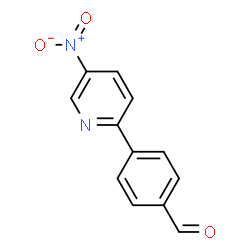 ChemSpider 2D Image | 4-(5-Nitro-2-pyridinyl)benzaldehyde | C12H8N2O3