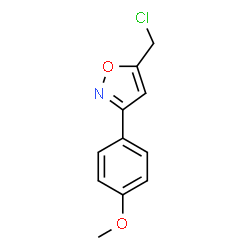 ChemSpider 2D Image | 5-(Chloromethyl)-3-(4-methoxyphenyl)isoxazole | C11H10ClNO2